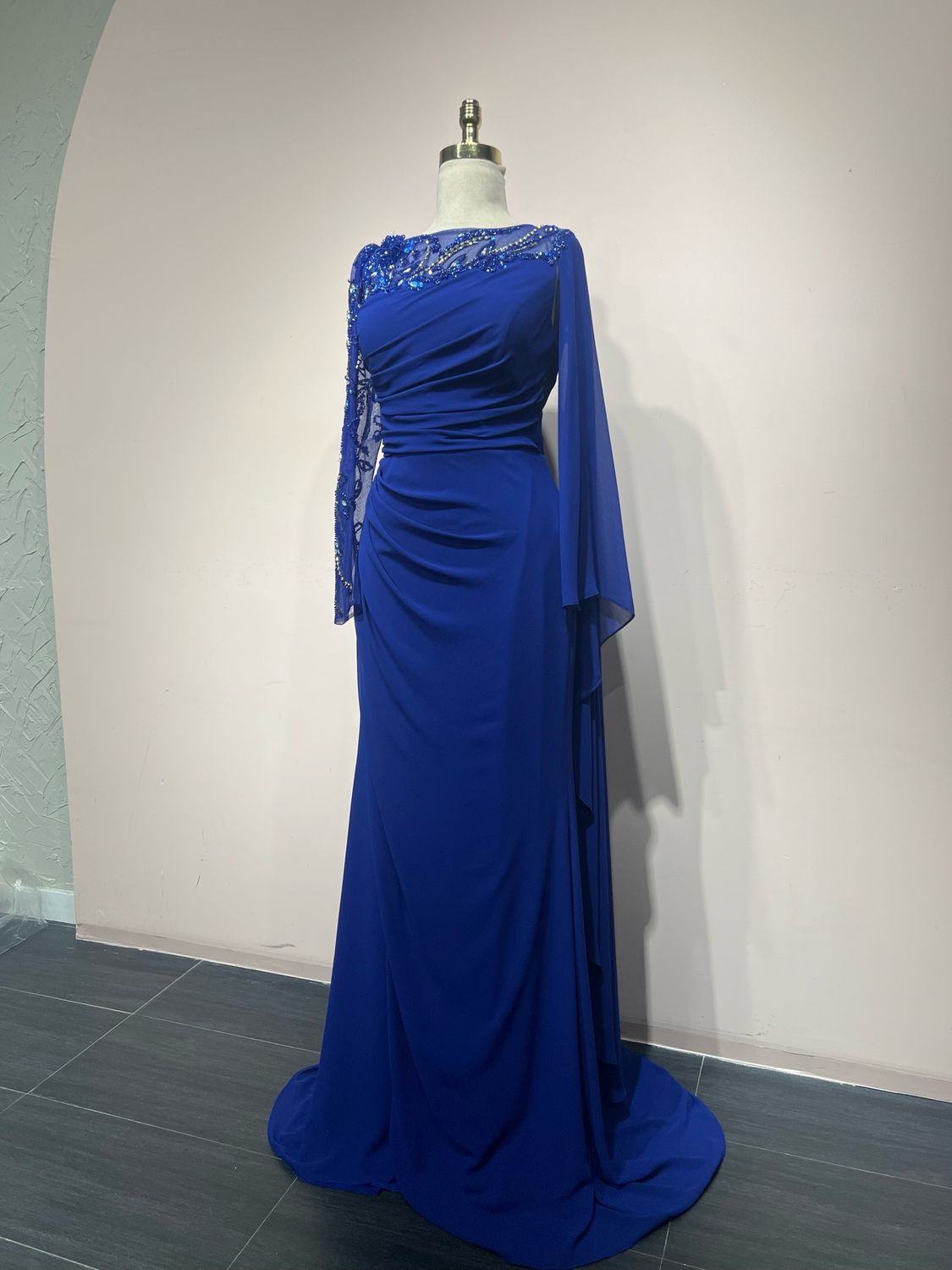 Vestido largo azul talla:44