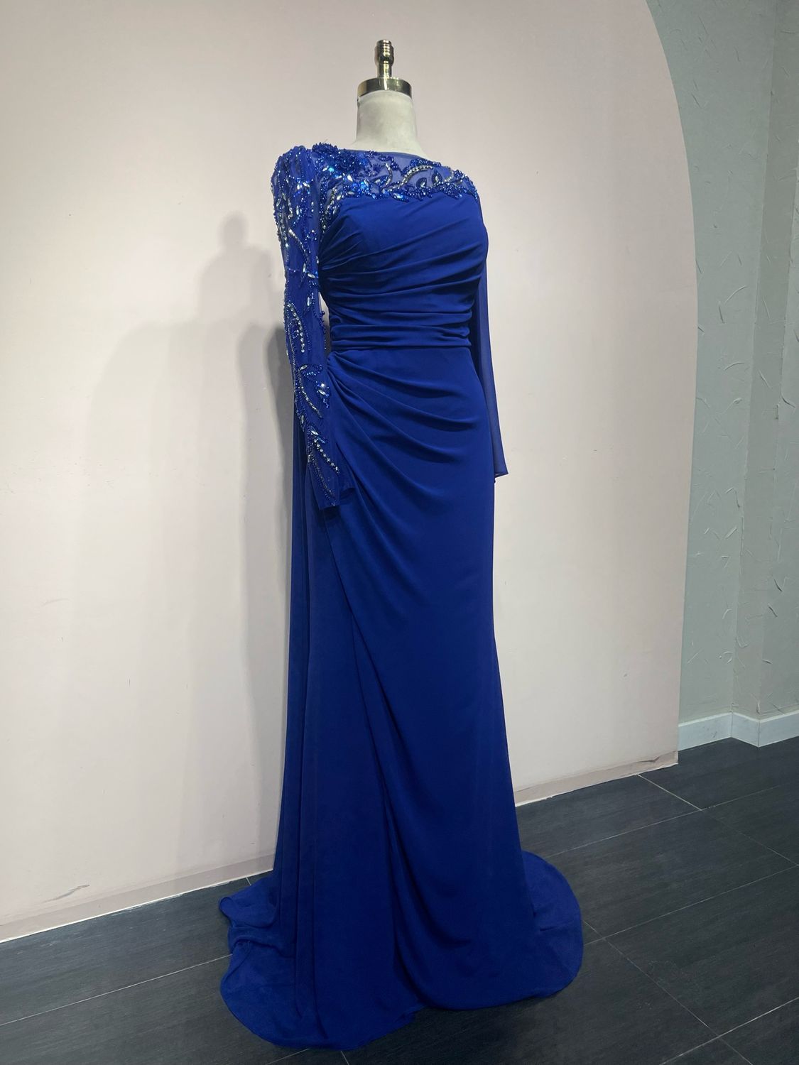Vestido largo azul talla:44