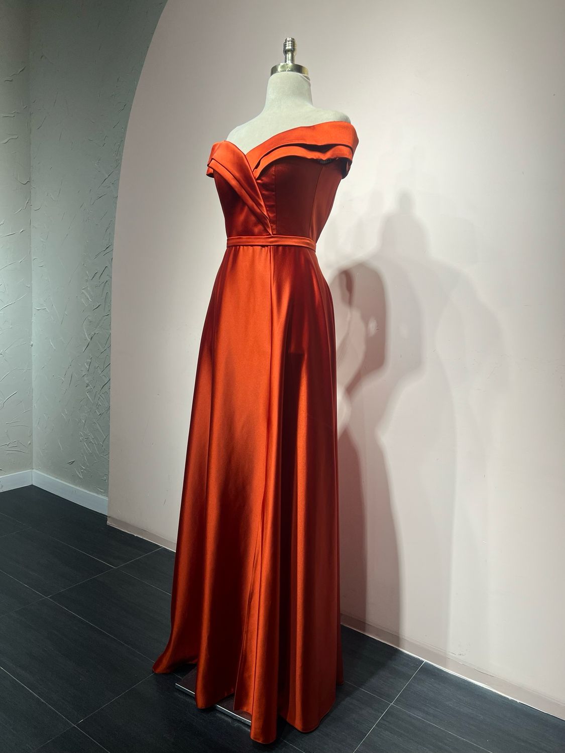 VESTIDO LARGO TERRACOTA TALLA:3
