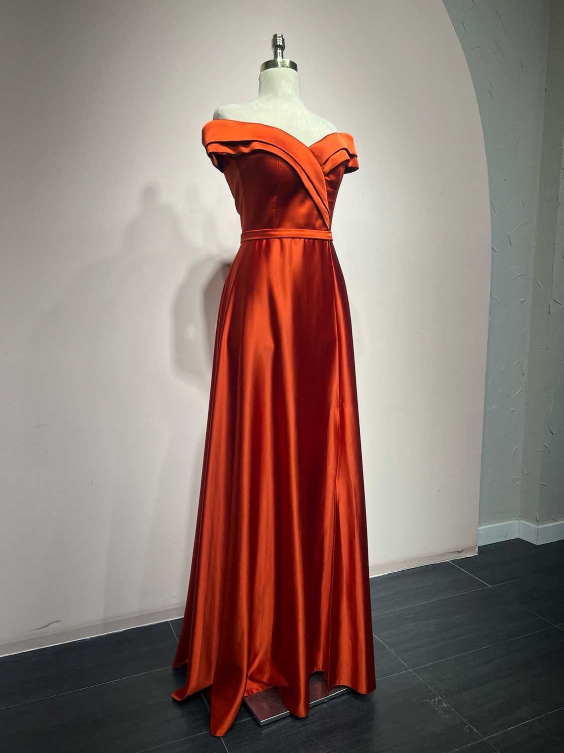 VESTIDO LARGO TERRACOTA TALLA:3