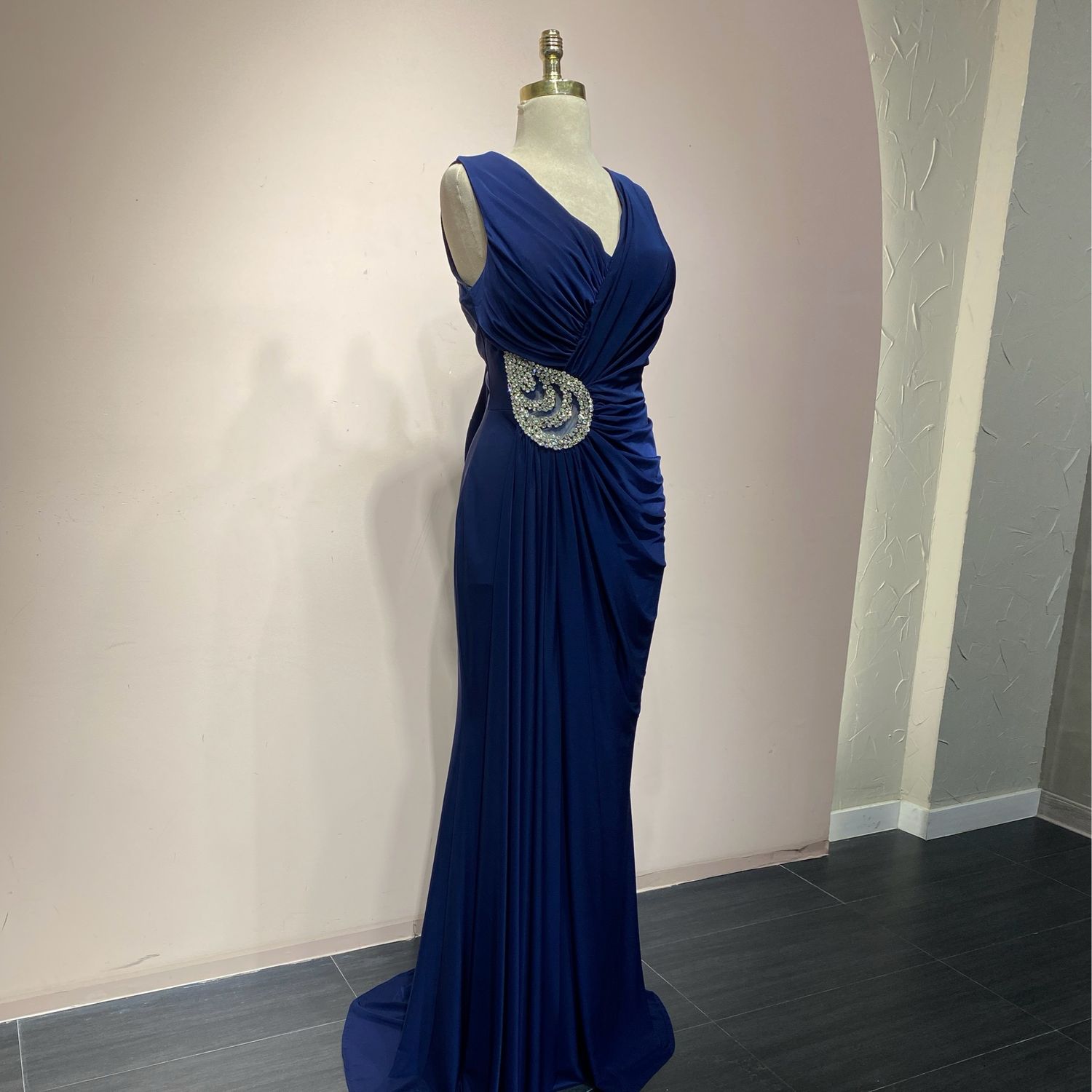 Vestido Largo Azul Navy talla:6