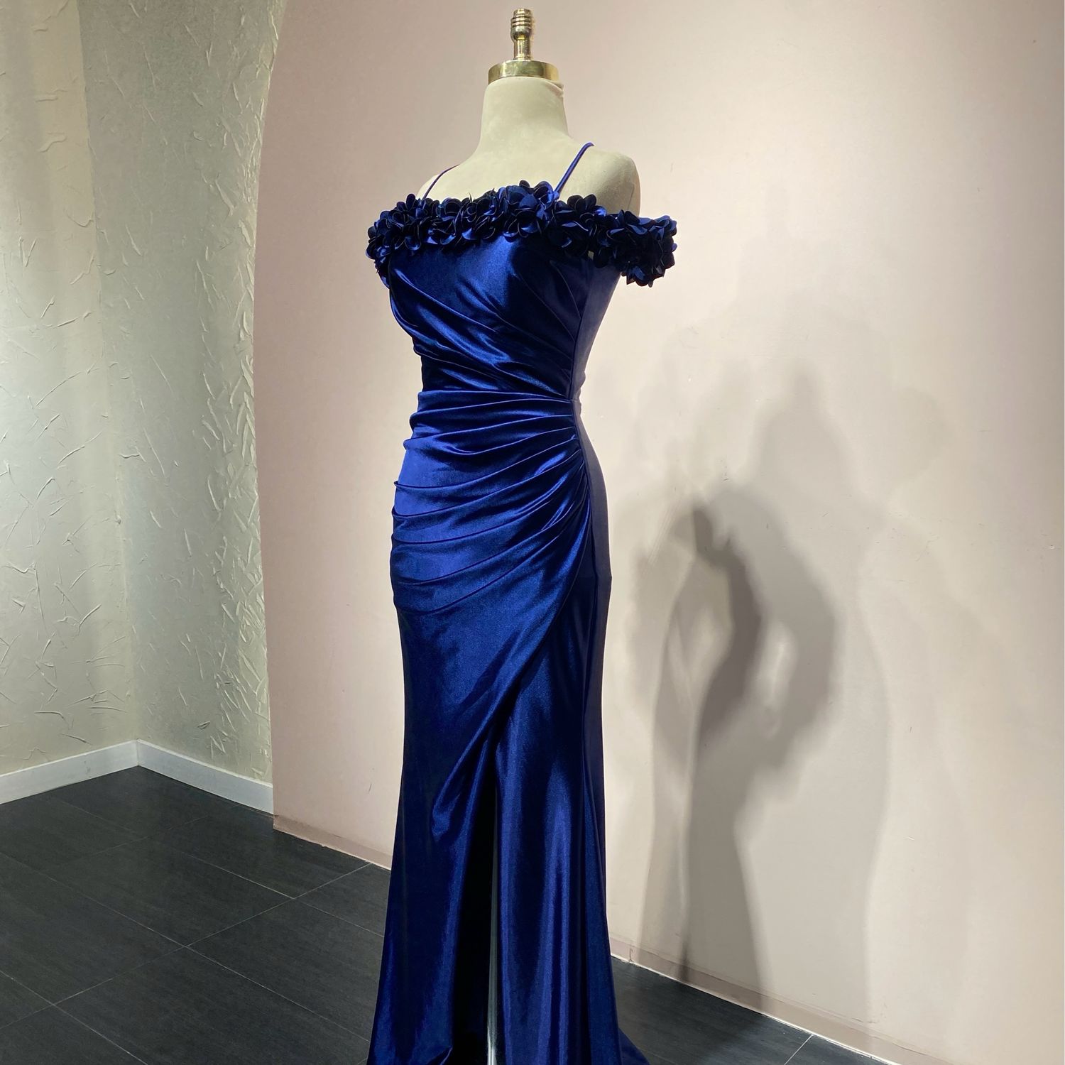 Vestido Largo Azul Navy talla-2