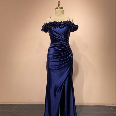 Vestido Largo Azul Navy talla-2 Vestido Largo Azul Navy talla-2