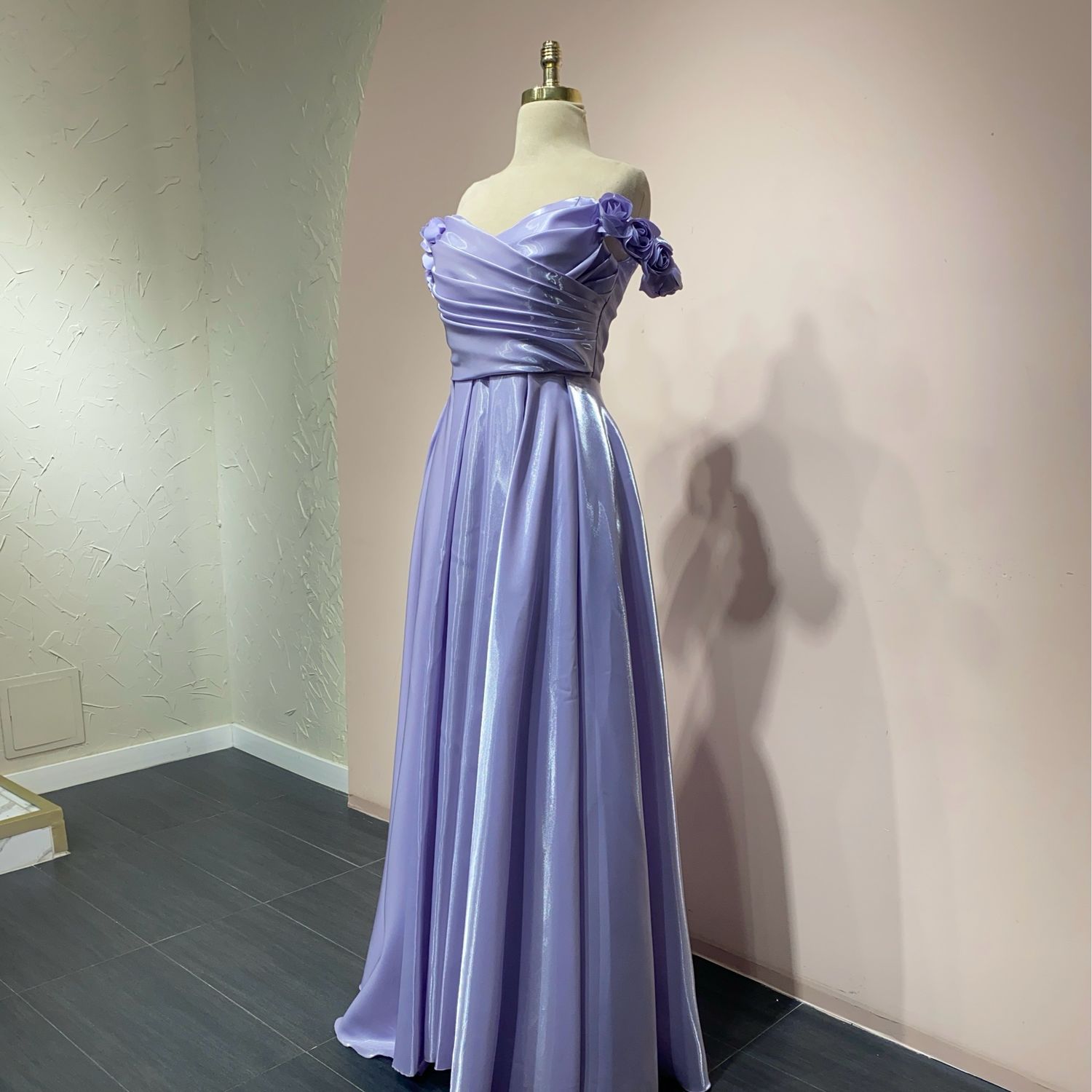 Vestido largo lila talla:3 Vestido largo lila talla:3