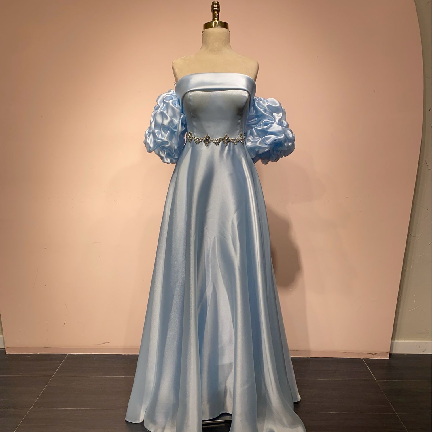 Vestido largo baby blue talla:3