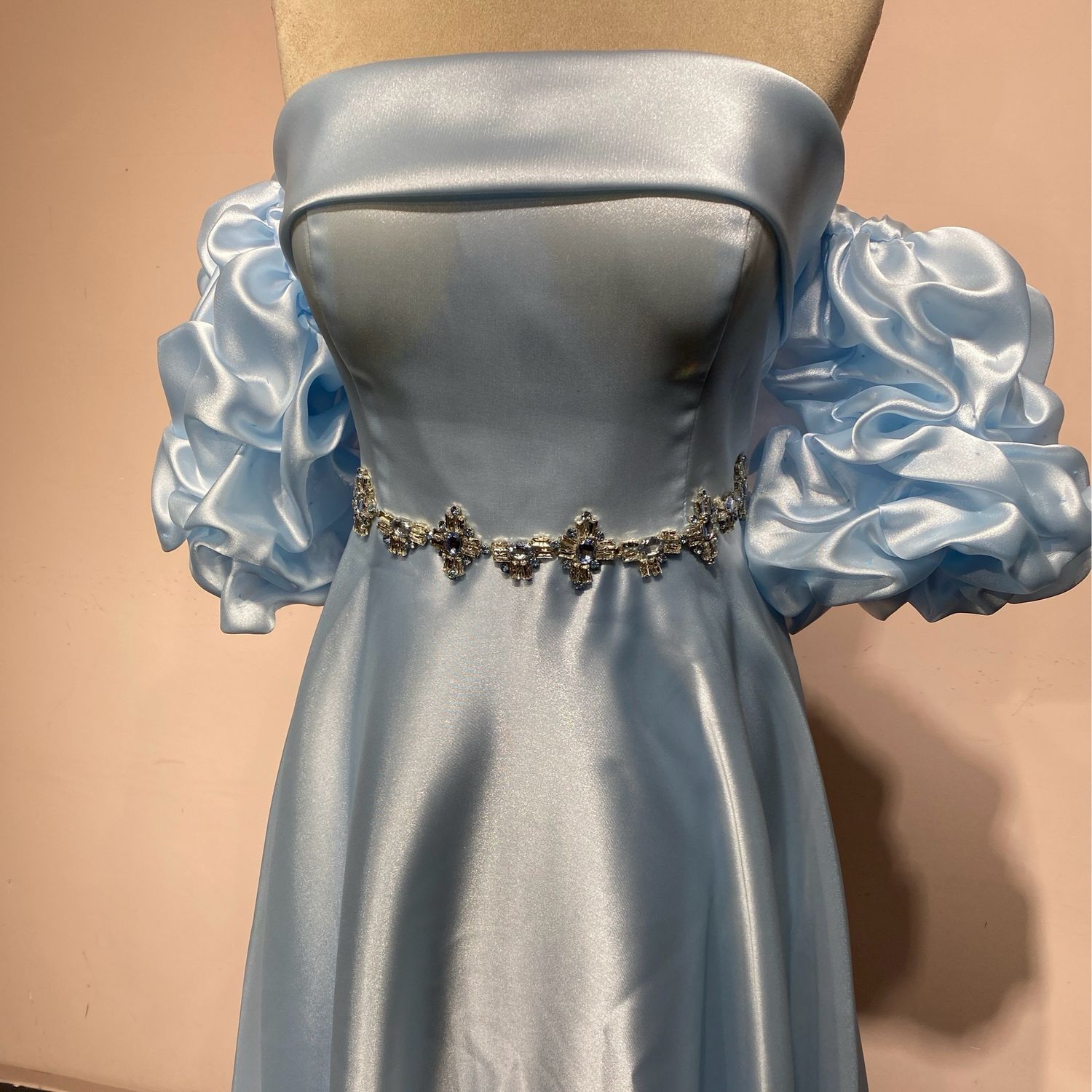 Vestido largo baby blue talla:3