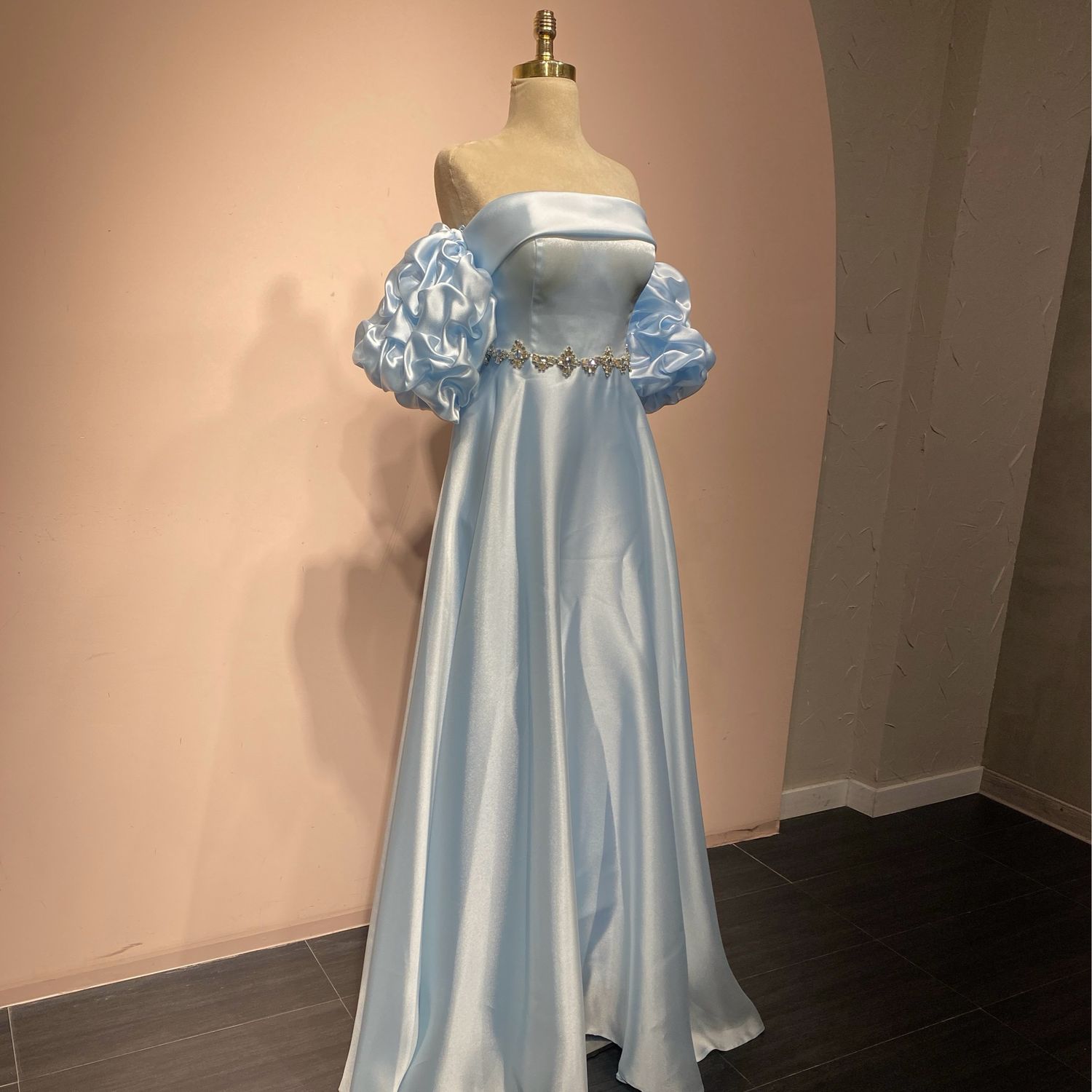 Vestido largo baby blue talla:3