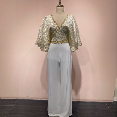 Jumpsuit Blanco y dorado talla:42 Jumpsuit Blanco y dorado talla:42