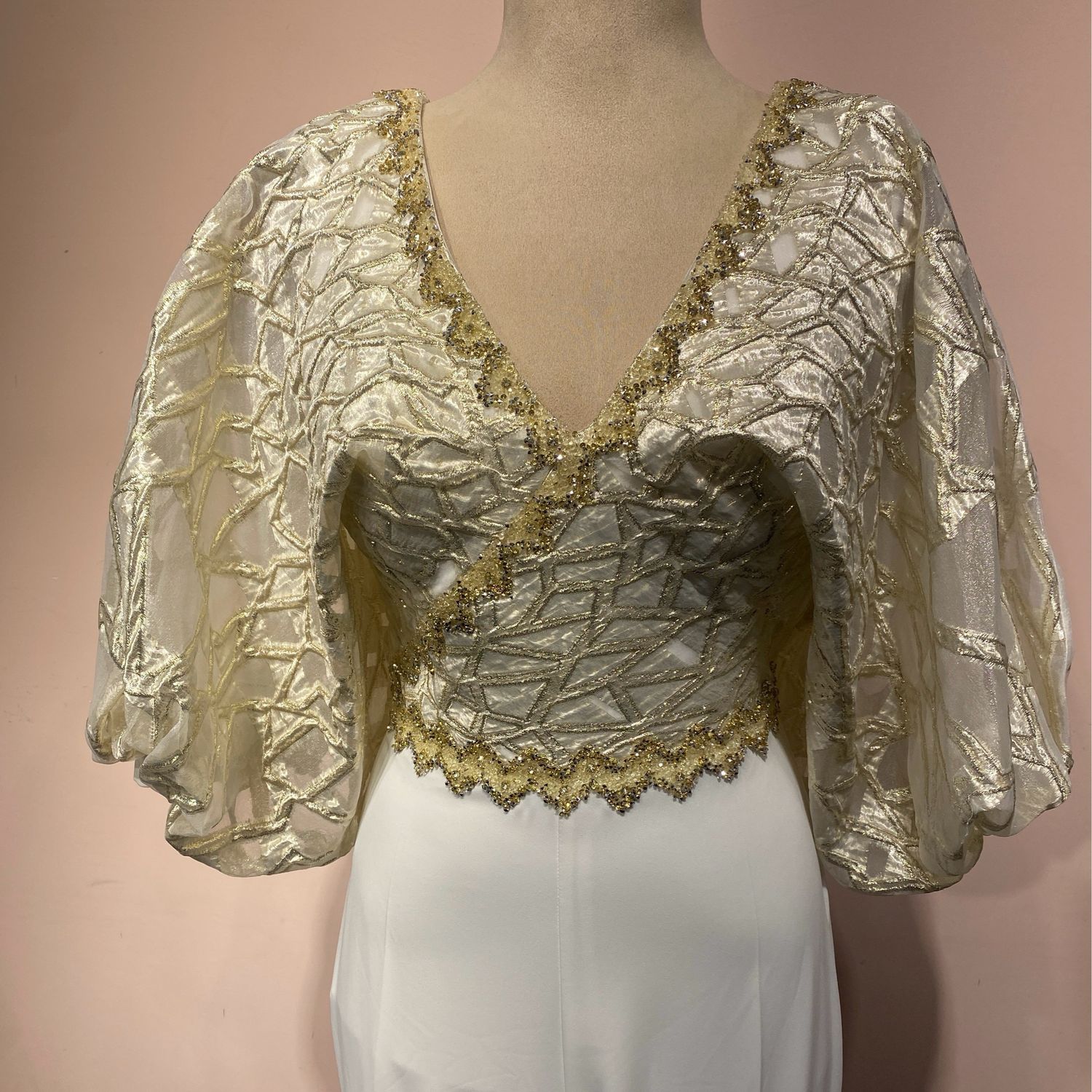 Jumpsuit Blanco y dorado talla:42 Jumpsuit Blanco y dorado talla:42