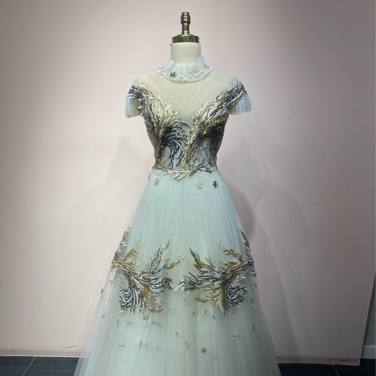 Vestido largo blanco hueso talla:44