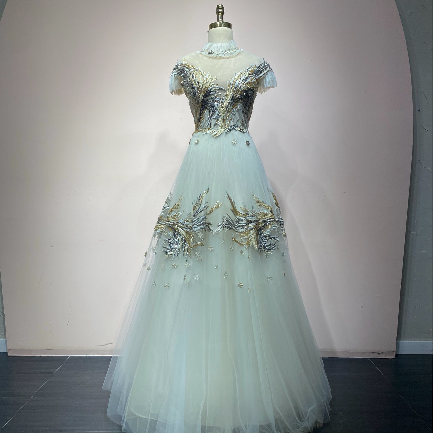 Vestido largo blanco hueso talla:44