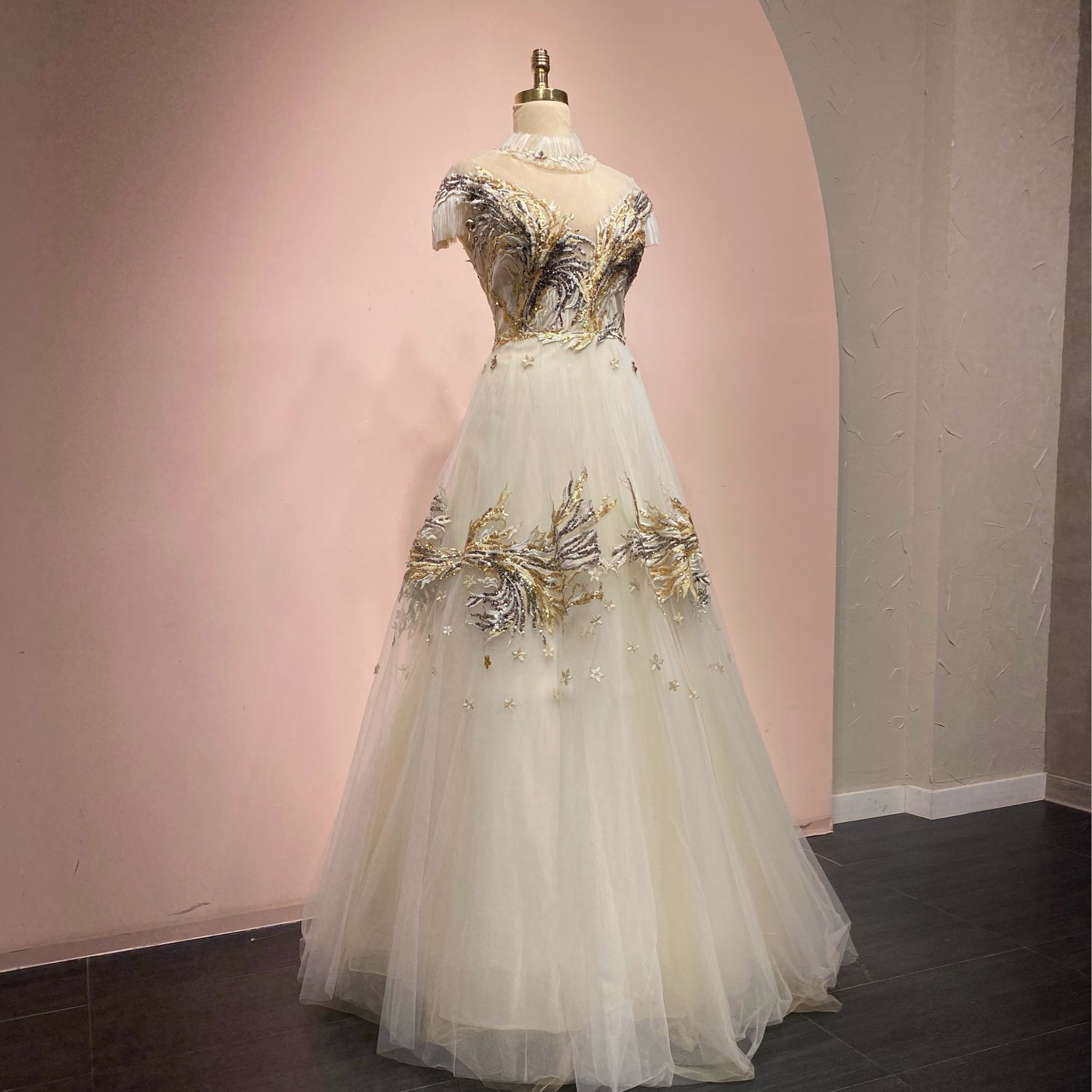 Vestido largo blanco hueso talla:44