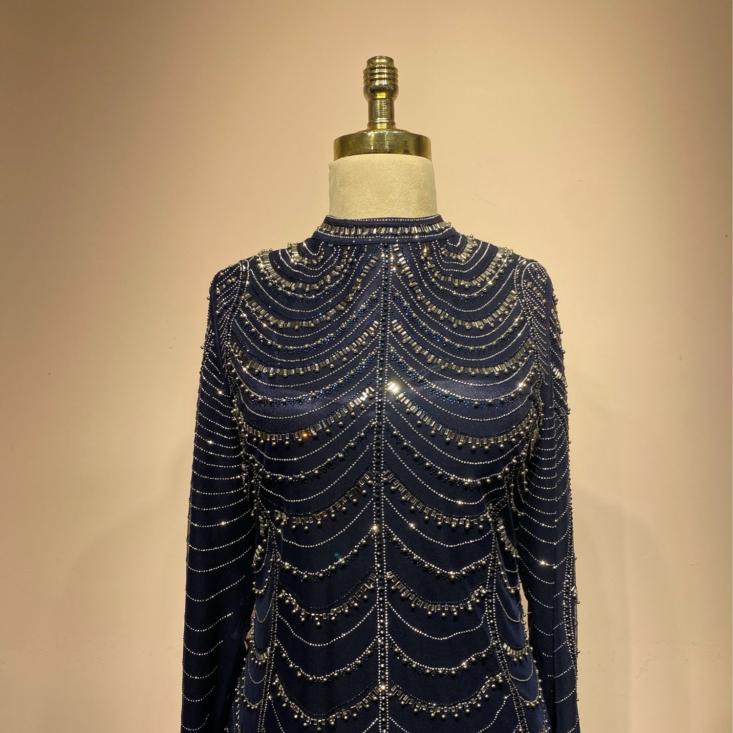 Vestido largo AZUL NAVY talla: 46