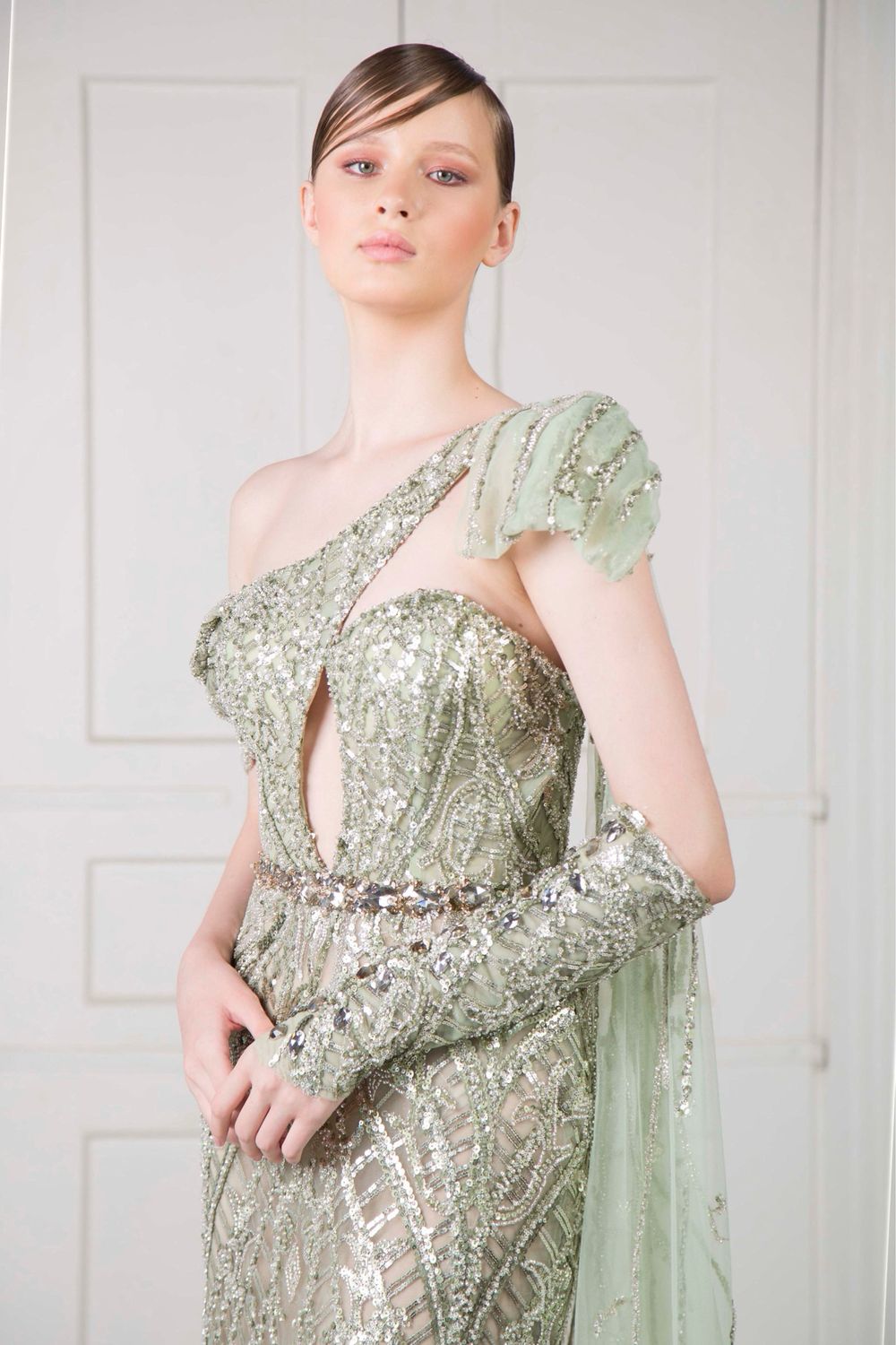 Vestido Largo Color Verde Talla 42/10