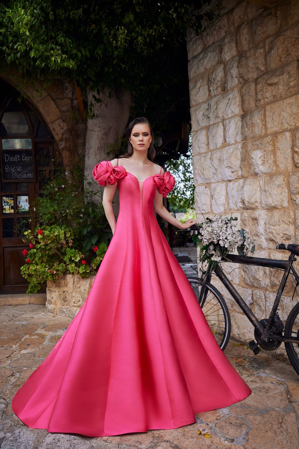 Vestido largo - Fucsia - talla 42