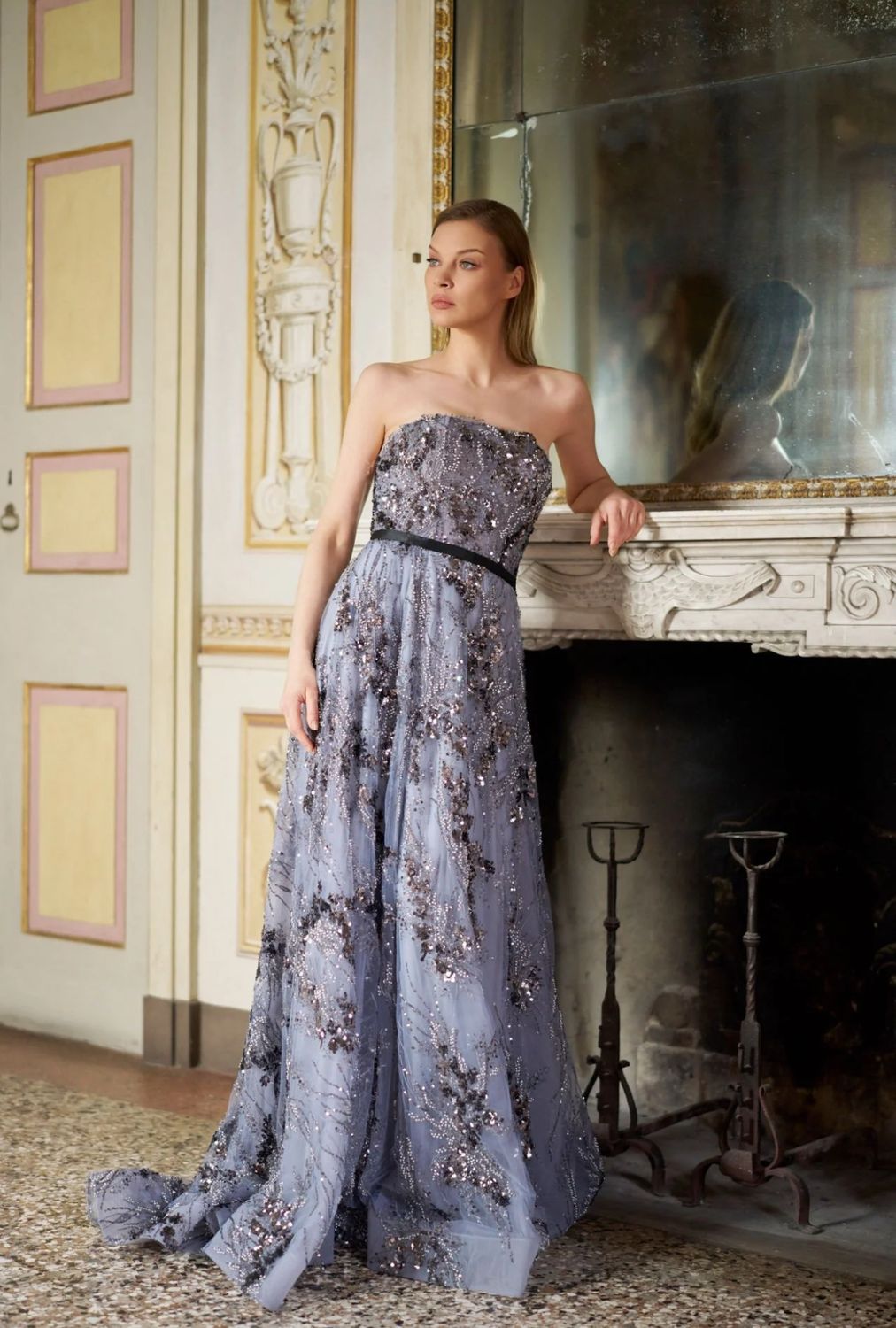 Vestido Largo Color Verde Talla 44/12