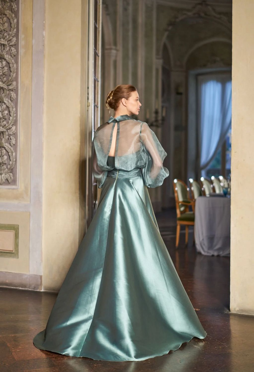 Vestido largo -  verde - talla de diversas tallas