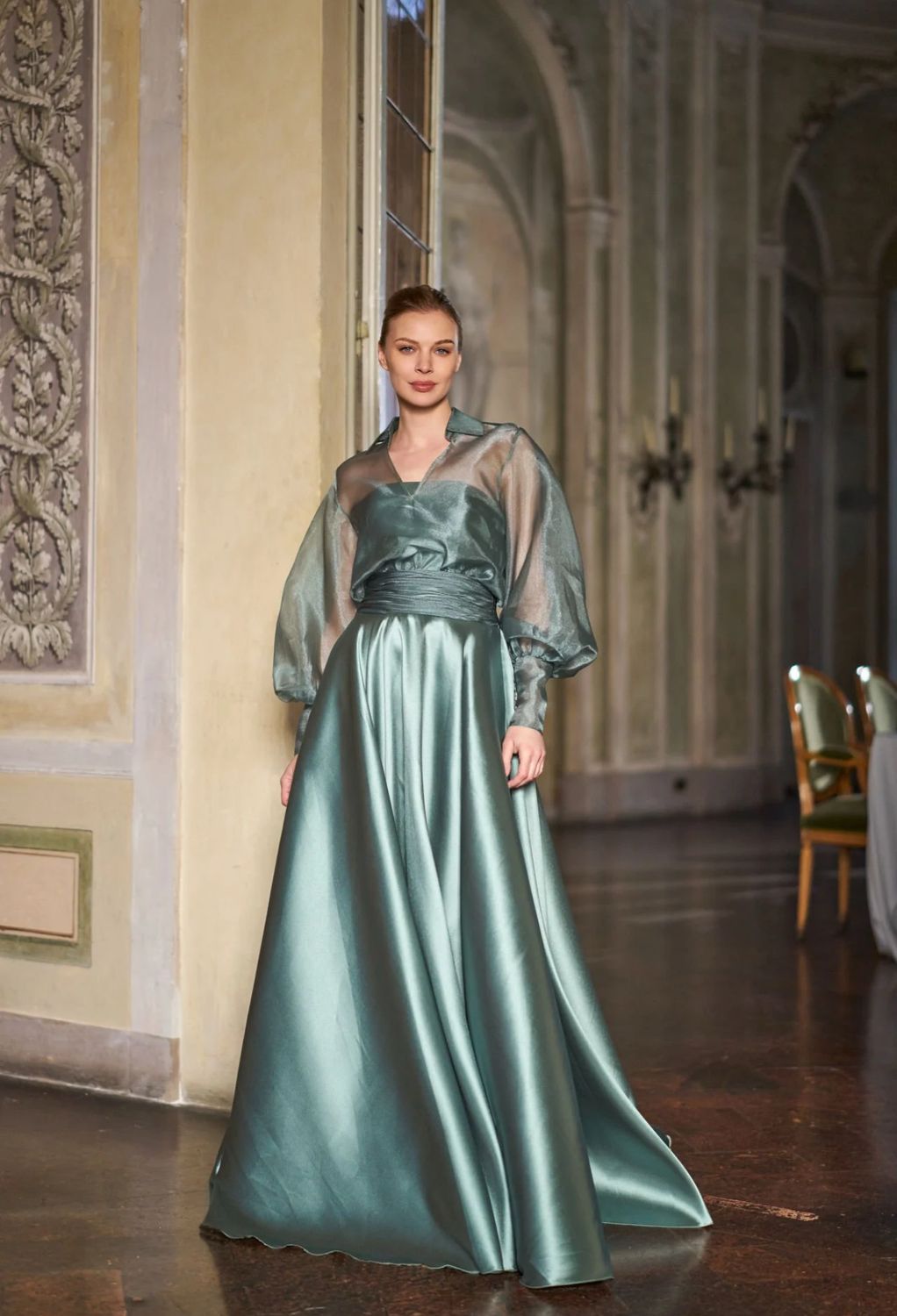 Vestido largo -  verde - talla de diversas tallas