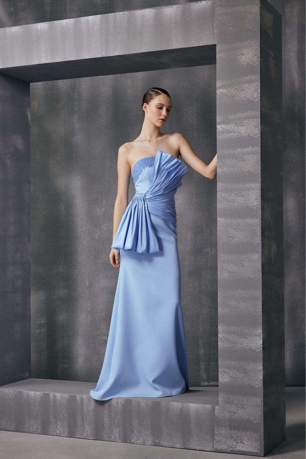 Vestido largo - Celeste - talla 44