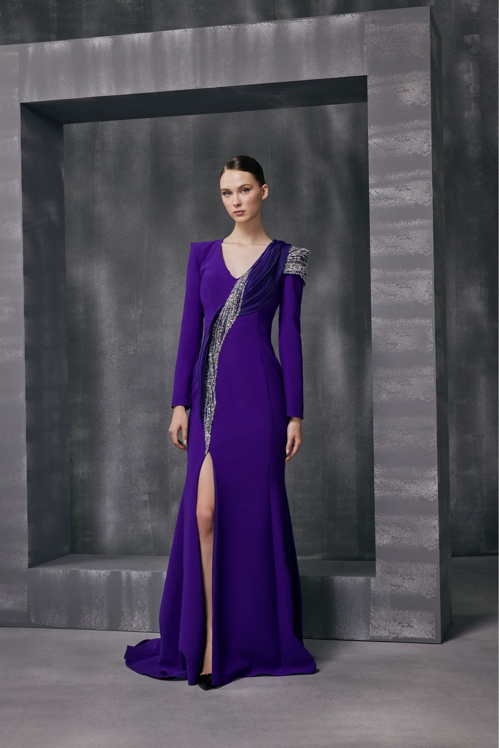 Vestido largo celeste talla:40