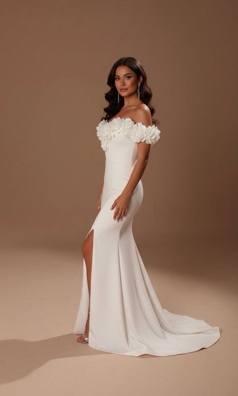 Vestido largo - Blanco de diversas tallas