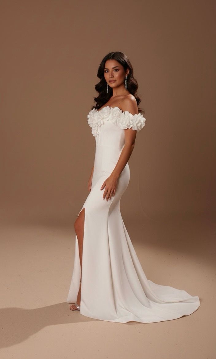 Vestido largo - Blanco de diversas tallas