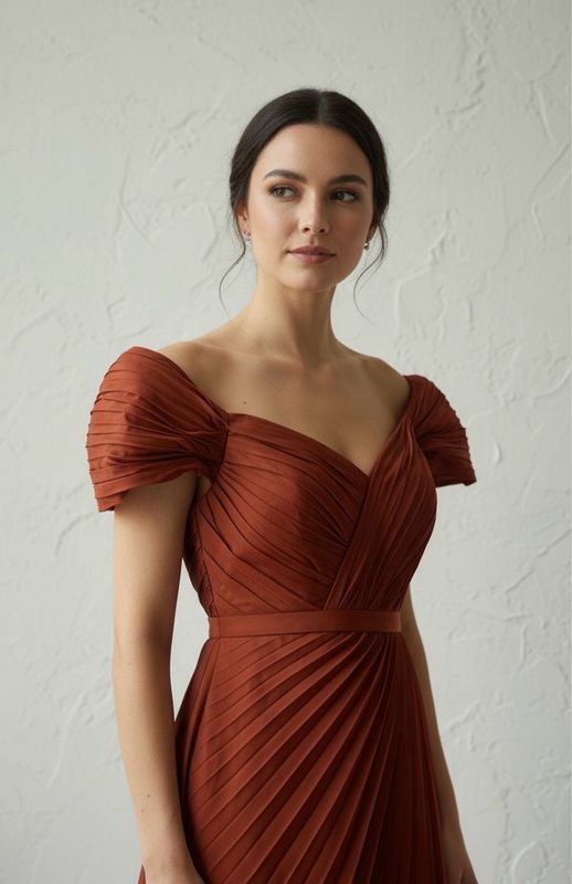 Vestido largo - Terracota - talla 40