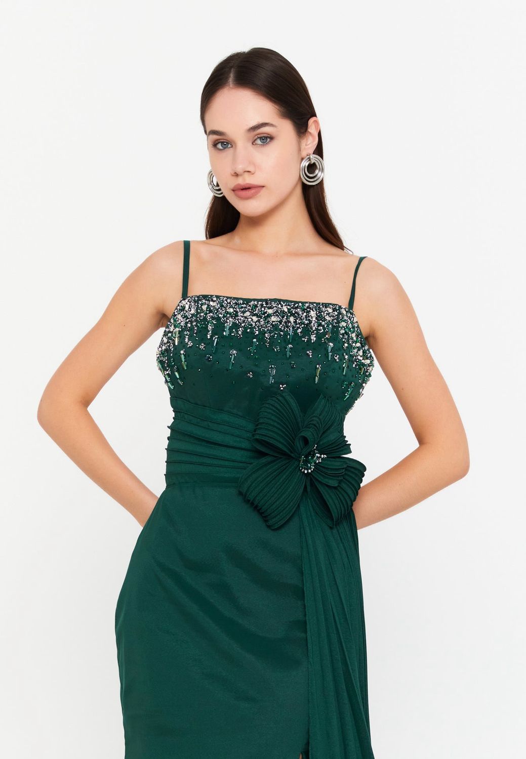 Vestido largo - Verde de talla 38