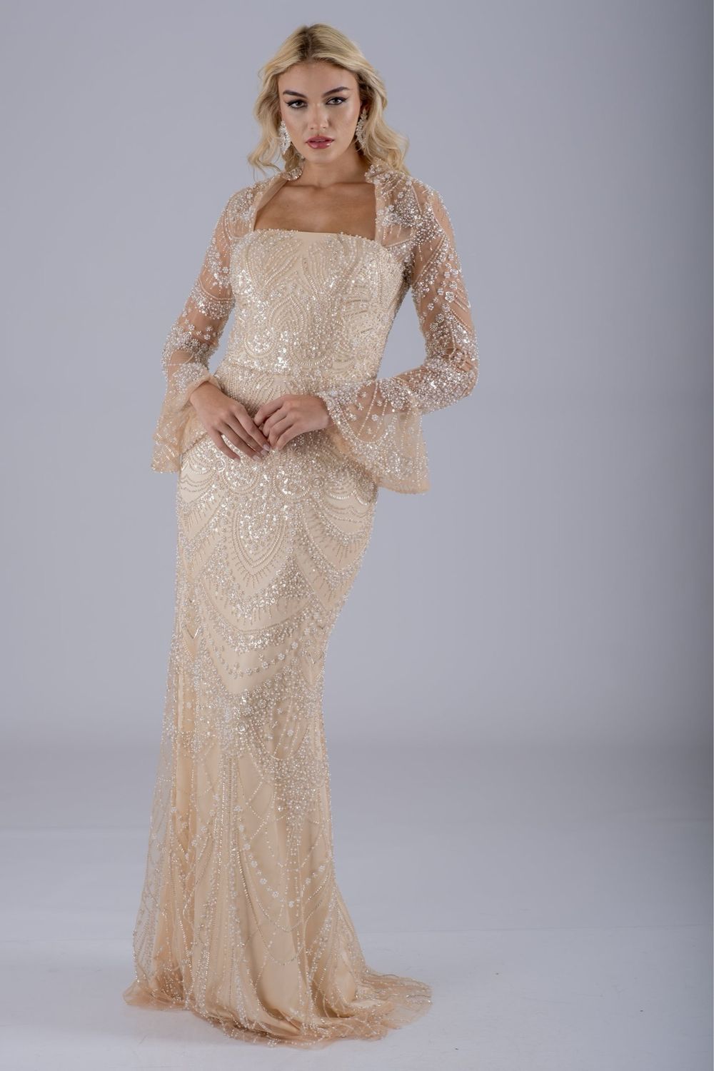 Vestido largo - Metallic Gold en diversas tallas