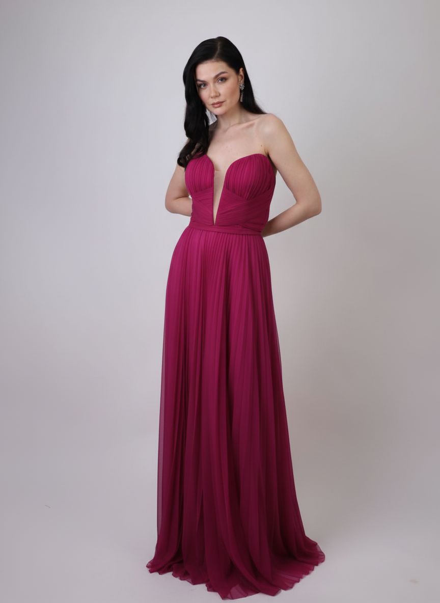 Vestido largo - Fucsia en diversas tallas