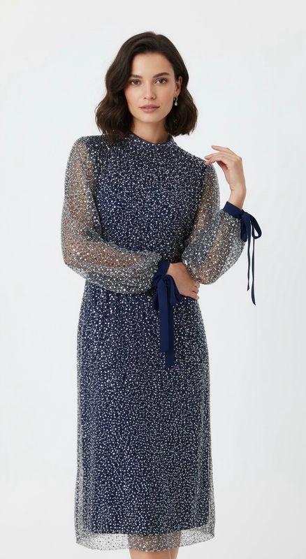 Vestido corte midi talla 48