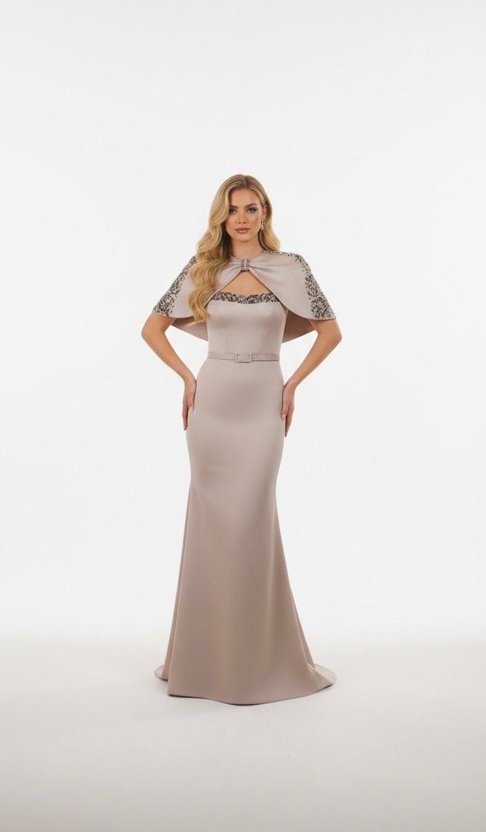 Vestido largo - Beige - talla 42