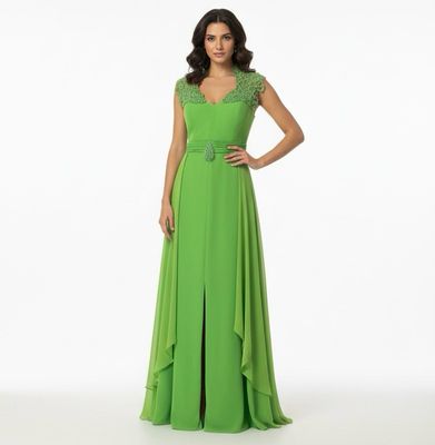 Vestido Largo, Verde ,Talla 44 Vestido Largo, Verde ,Talla 44