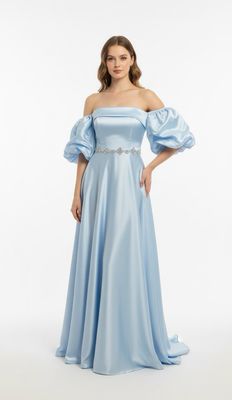 Vestido largo baby blue talla:3