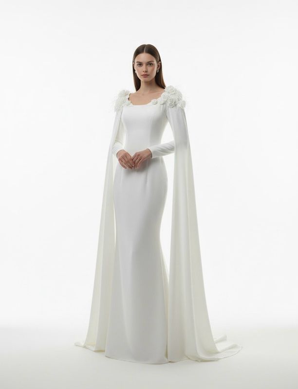 Vestido largo - Blanco - talla 42