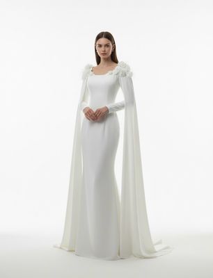 Vestido largo - Blanco - talla 42