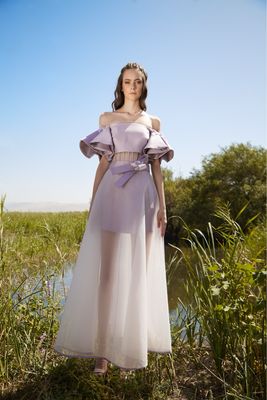 Vestido midi lila talla 38/6