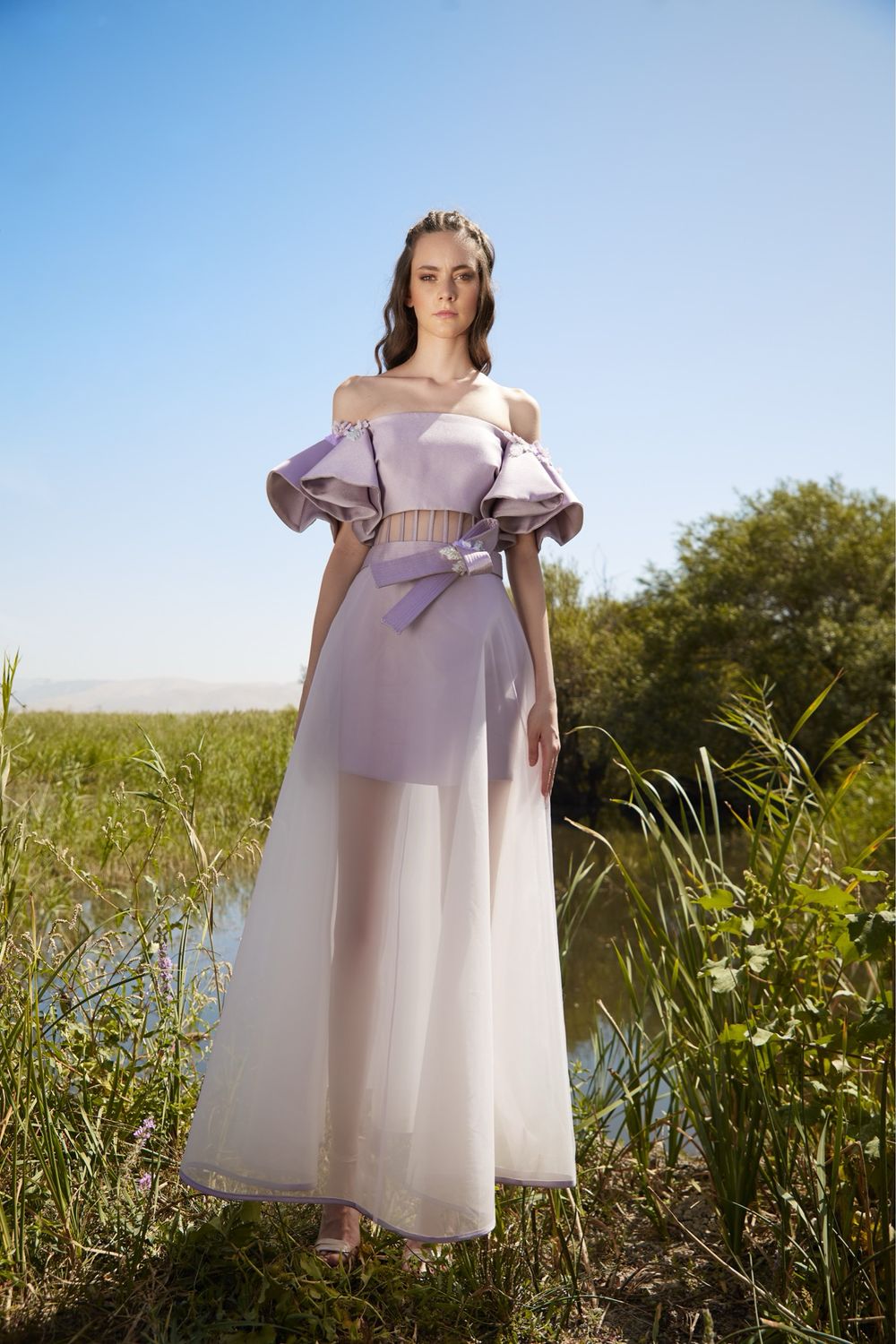 Vestido midi lila talla 38/6