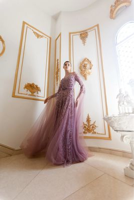 Long dress in	Green mint	size 	46