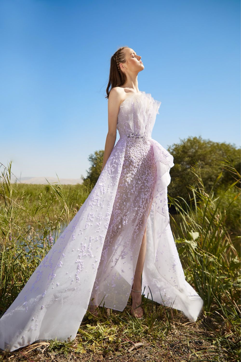 VESTIDO LARGO 	COLOR	LILA	(LILAC)	DE	TALLA:	42	EU	/	10	US