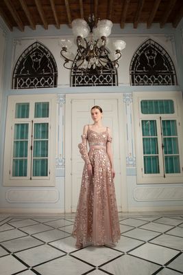 Vestido Largo,	Rosado	,Talla	42