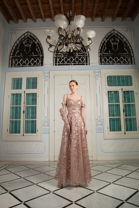 Vestido Largo,	Rosado	,Talla	42