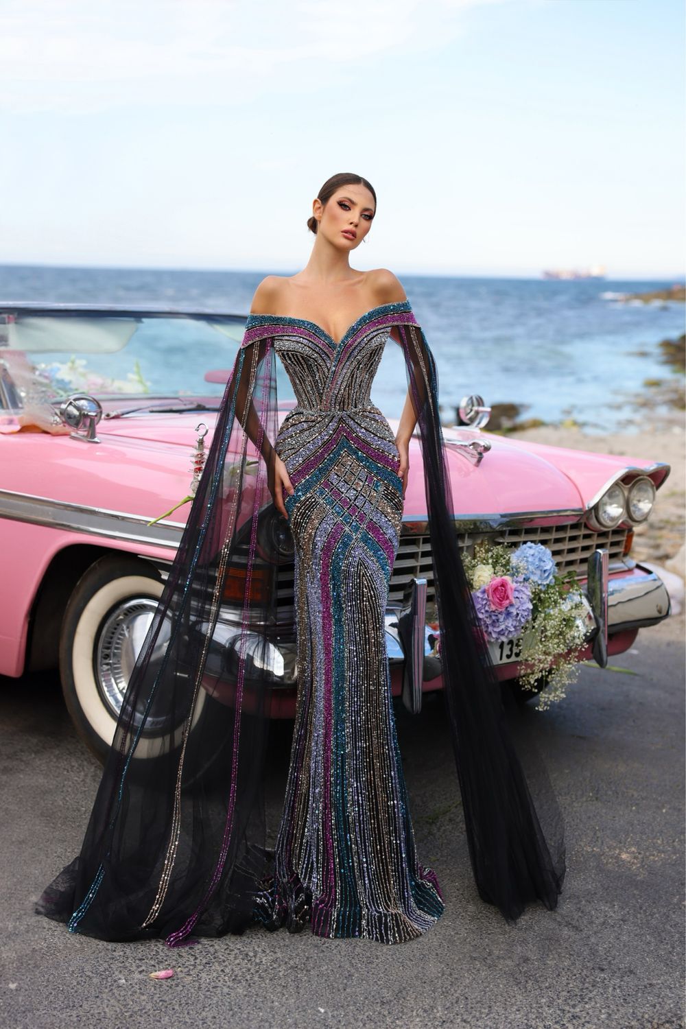 VESTIDO LARGO COLOR MULTICOLOR TALLA 18/L