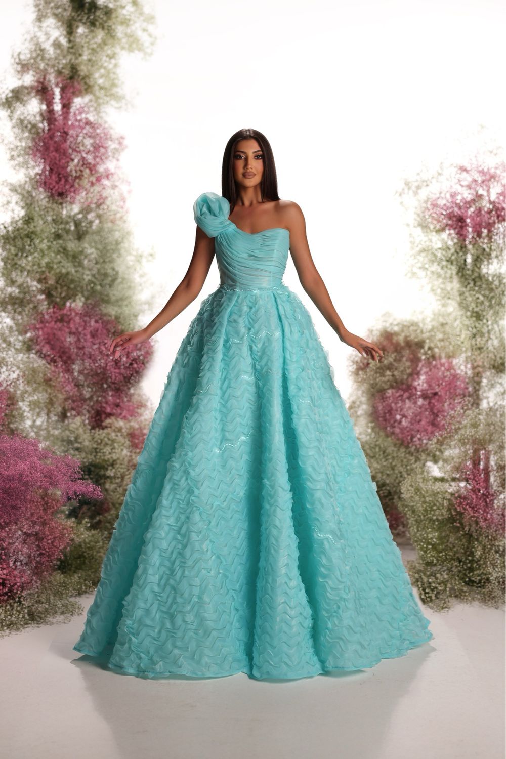 Vestido celeste corte a talla 42/10