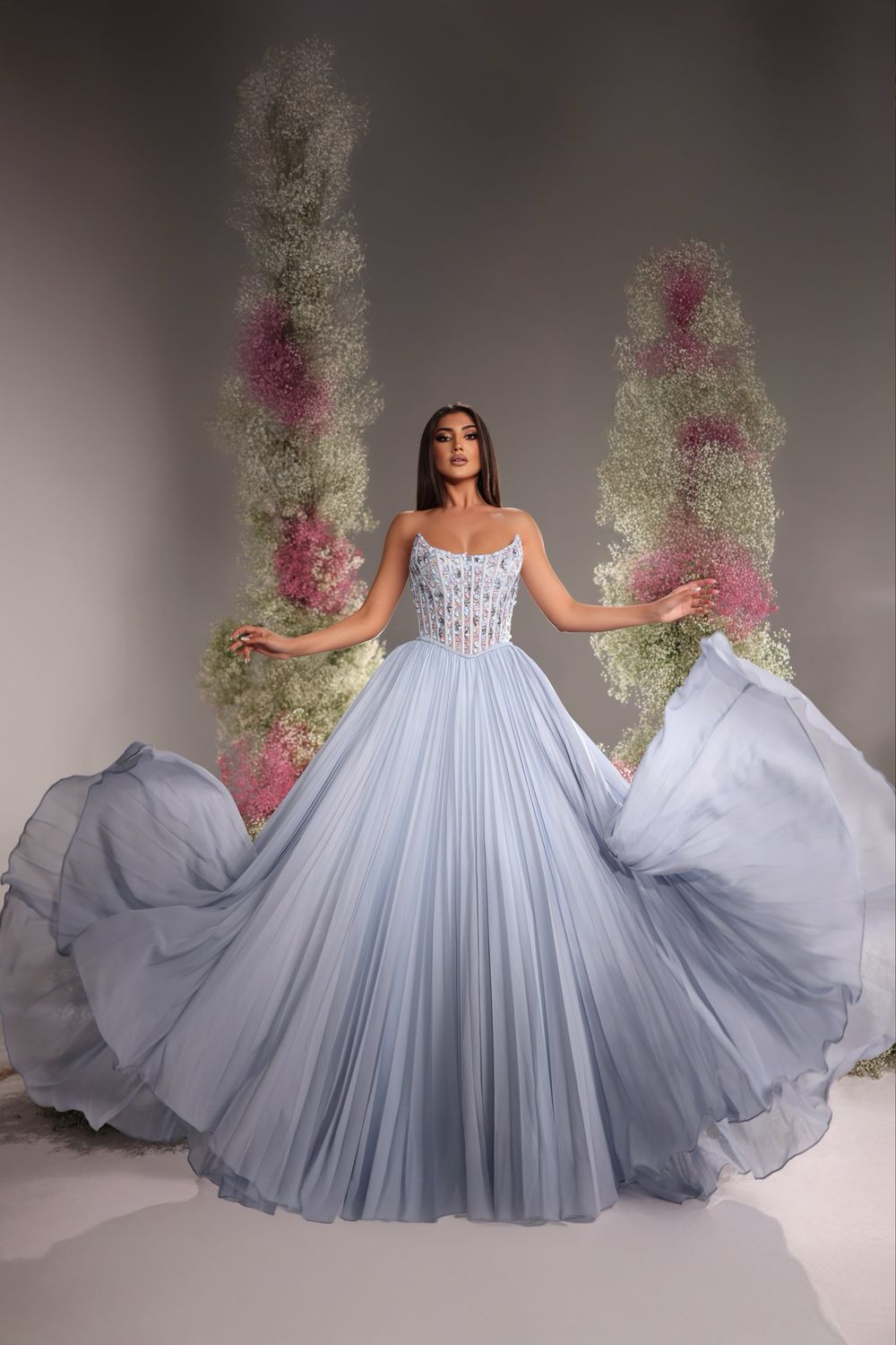 Vestido corte recto azul talla 8