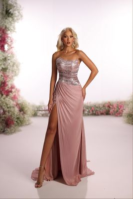 Vestido largo - Rosado - talla 8