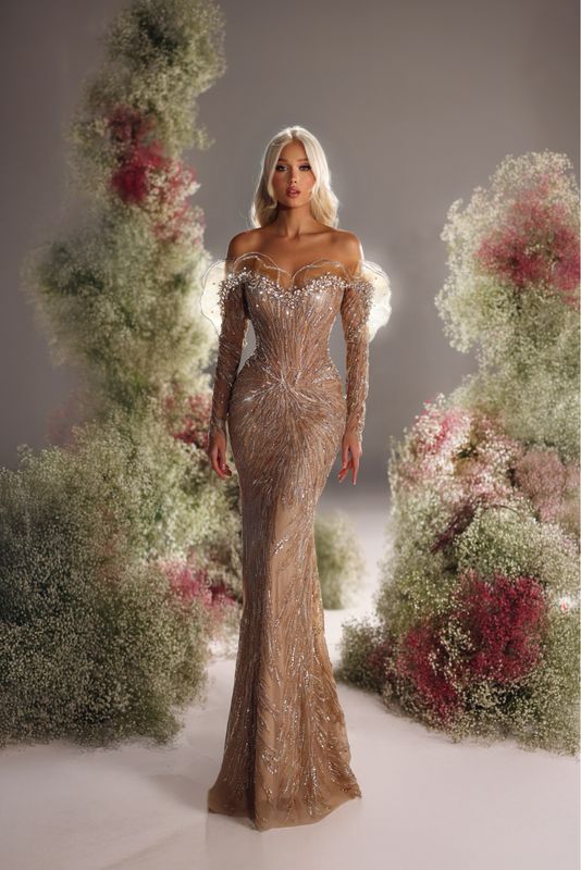 Vestido largo - Khaki - talla 16