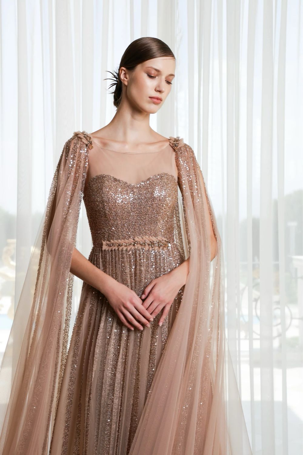 Vestido largo GOLD Talla: 48