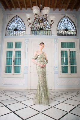 Vestido largo corte sirena Lila Talla: 44