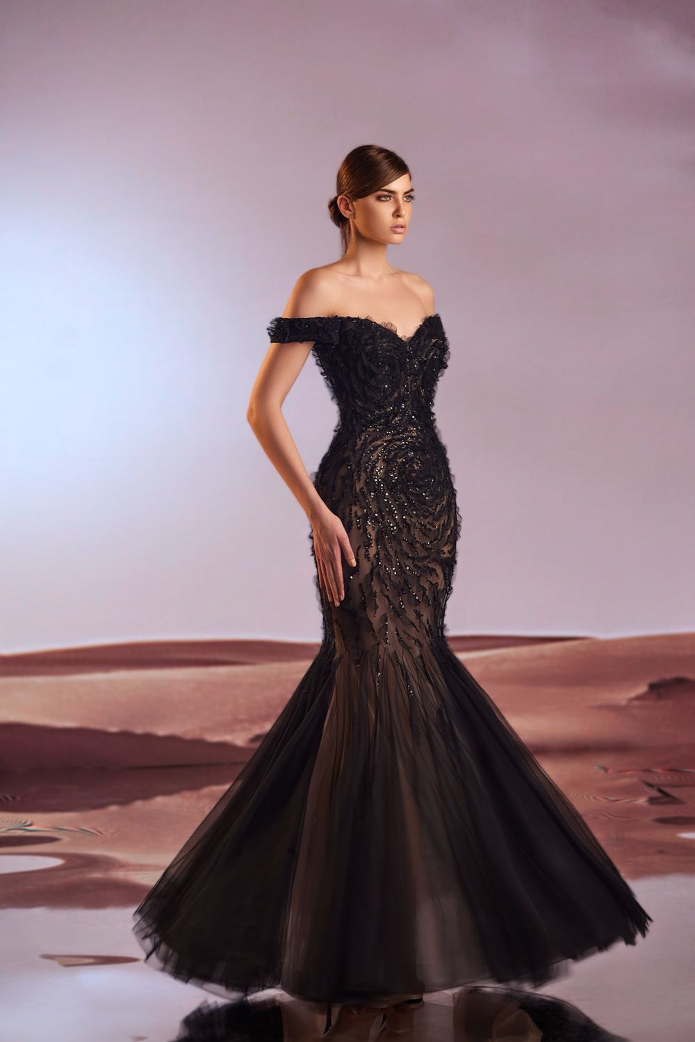 Vestido largo negro talla 44/12